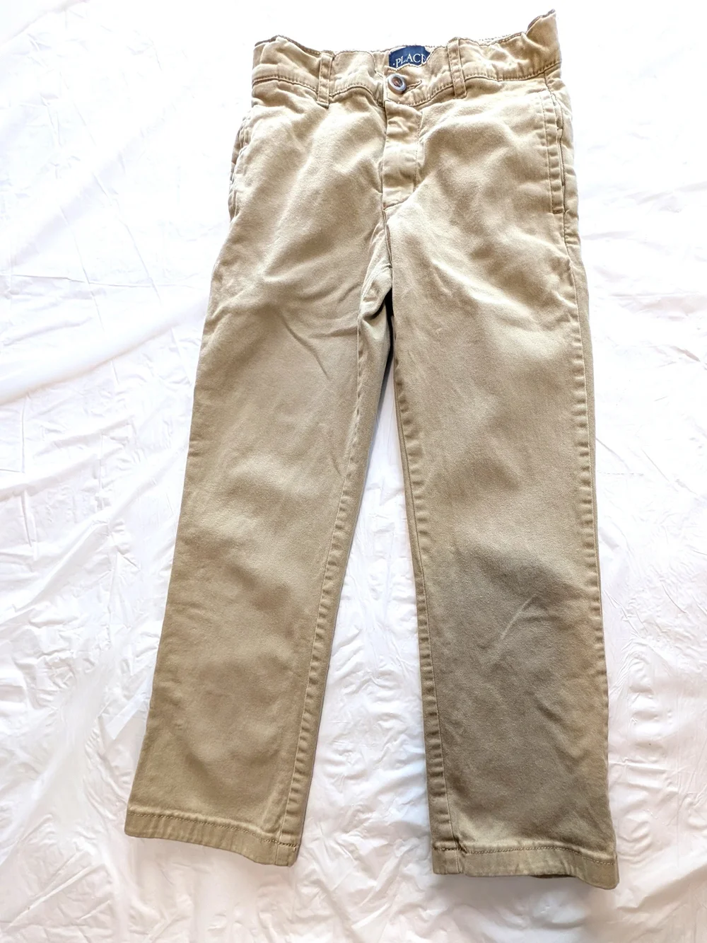 Childrens Place Boys Khaki Tan Chino Dress Pants School Uniform Size 7 READ DESC